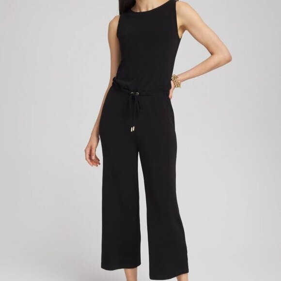 Chico's Travelers Tie waist Jumpsuit - sz 16 - Picture 1 of 6